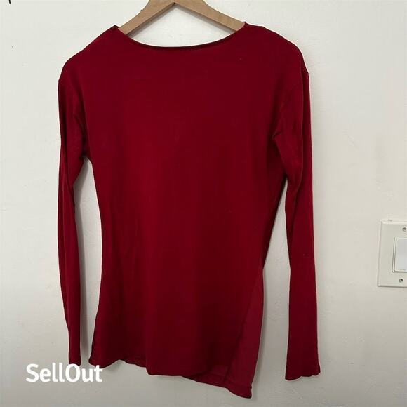 Vince Camuto Women's XS Red Cowl Neck Long Sleeve Blouse Casual - Picture 4 of 4